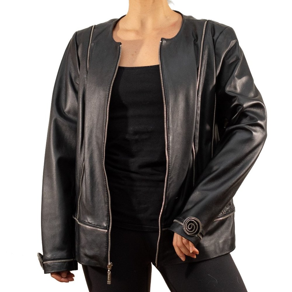 Zipper Leather Jacket